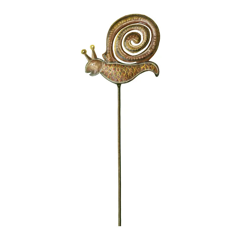 Painted Snail with Stake Le Primitif Galleries