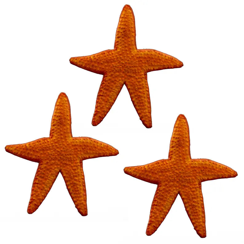 Painted Starfish - Set of 3 Le Primitif Galleries