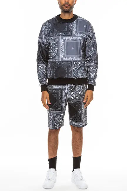 Paisley All Over Print Crew Set WEIV