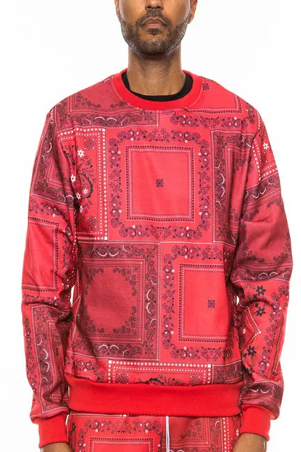 Paisley All Over Print Crewneck WEIV