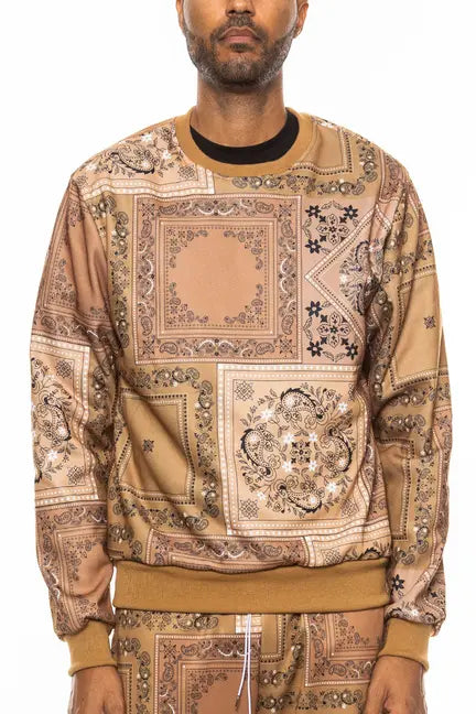 Paisley All Over Print Crewneck WEIV