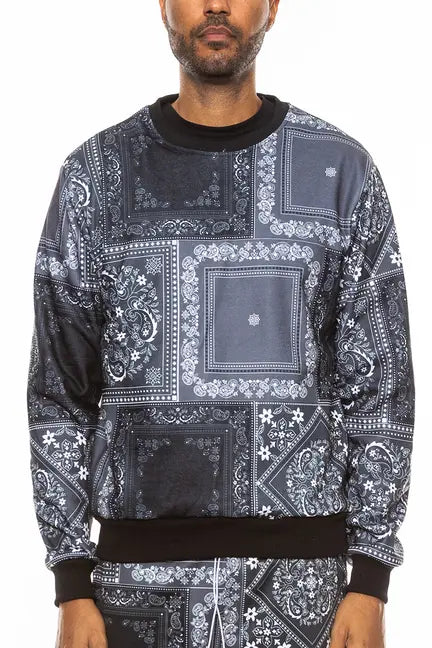 Paisley All Over Print Crewneck WEIV