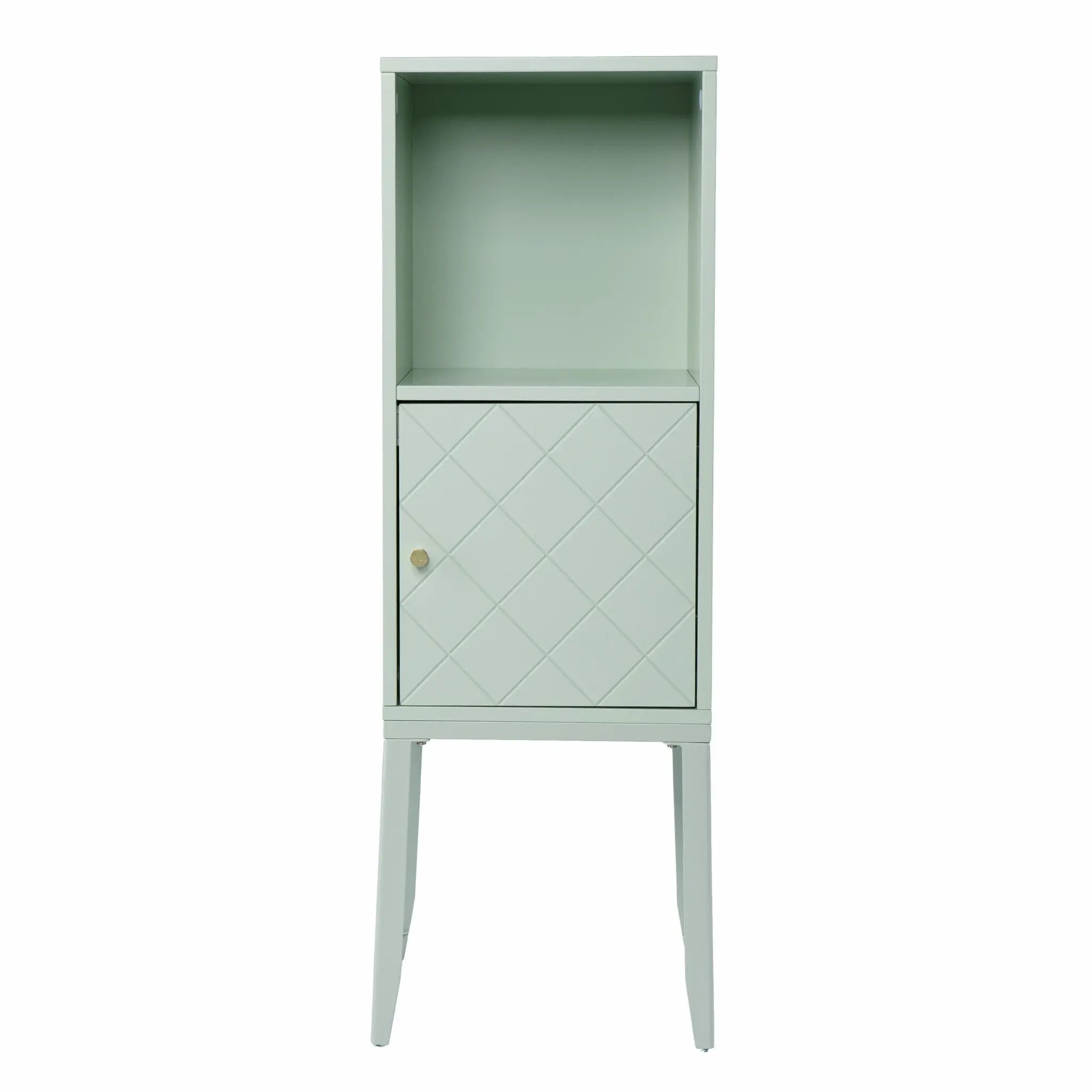 Pale Green Crosshatch Accent Storage Cabinet Homeroots Kitchen & Dining