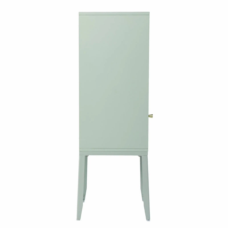 Pale Green Crosshatch Accent Storage Cabinet Homeroots Kitchen & Dining