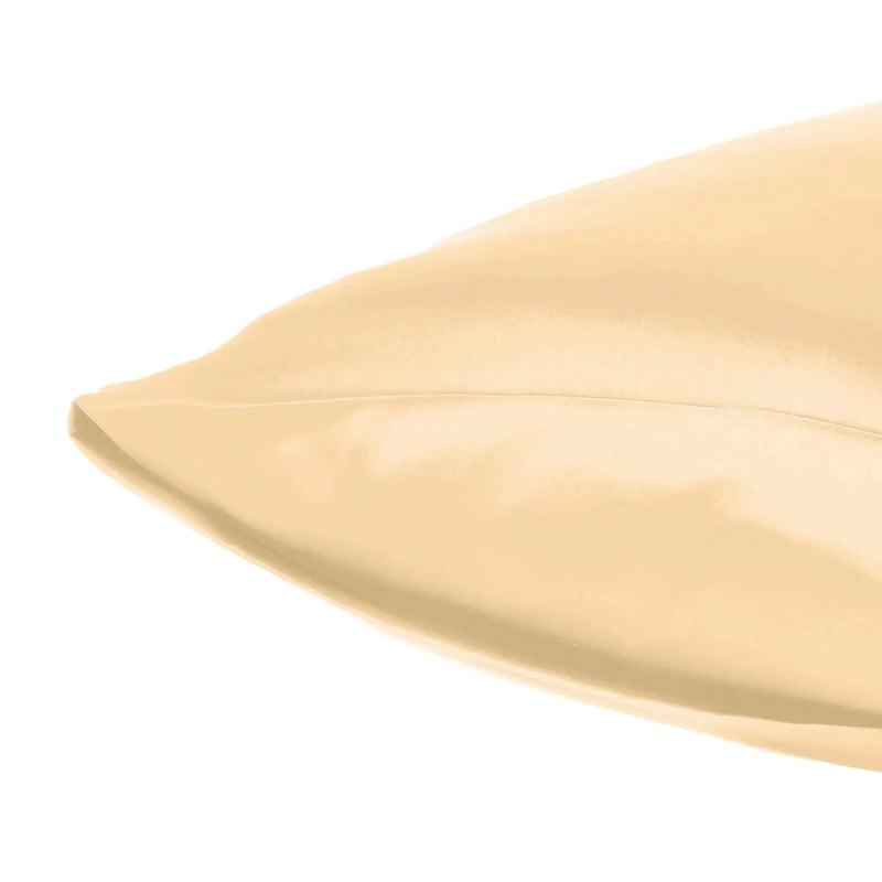 Pale Peach Dreamy Set Of 2 Silky Satin Standard Pillowcases Homeroots Bed & Bath