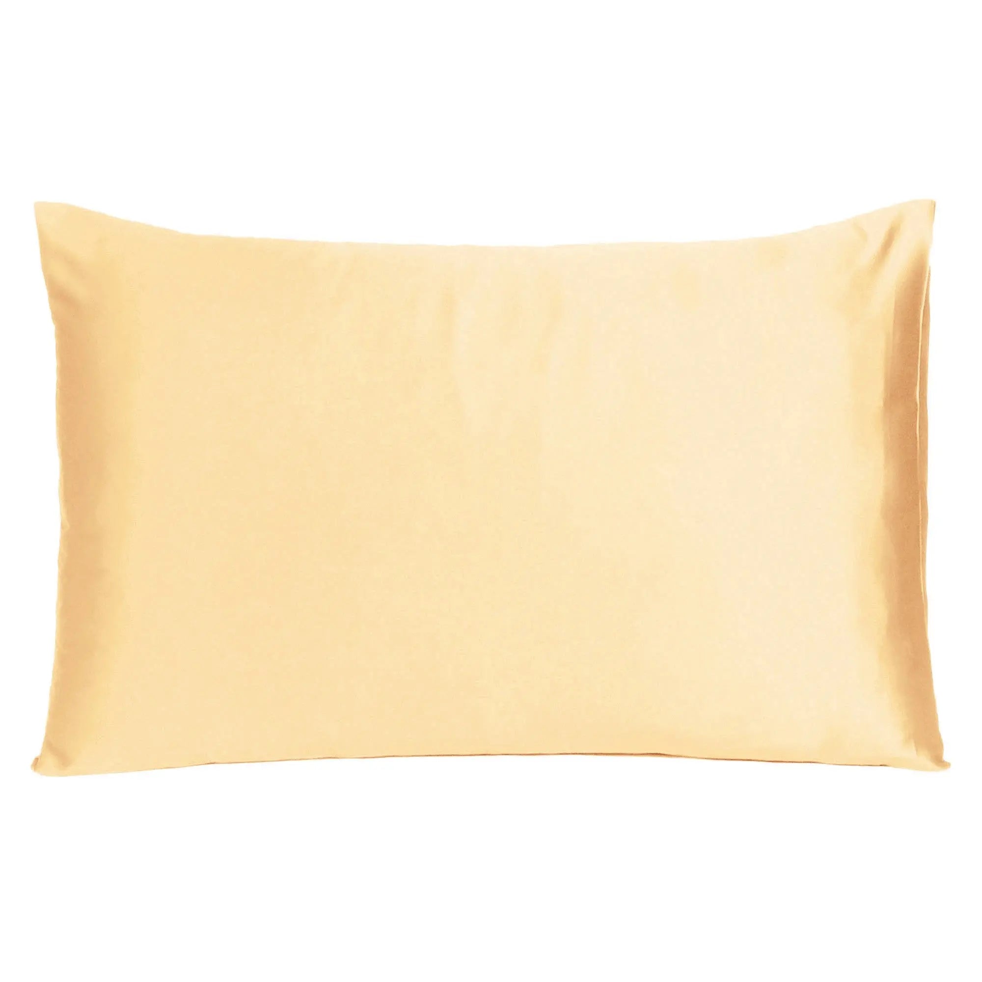 Pale Peach Dreamy Set Of 2 Silky Satin Standard Pillowcases Homeroots Bed & Bath