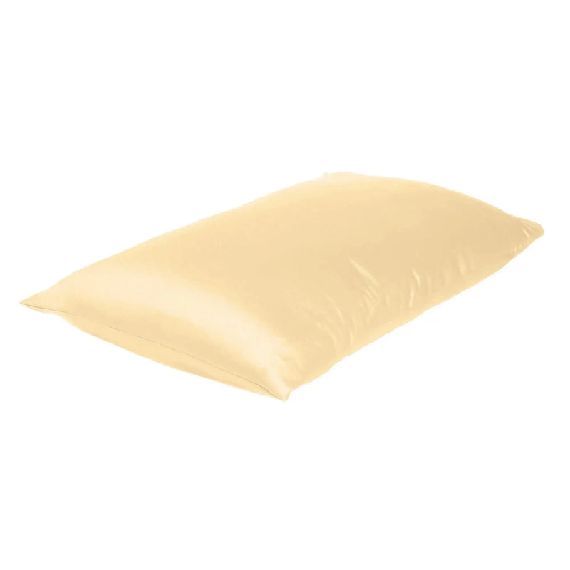 Pale Peach Dreamy Set Of 2 Silky Satin Standard Pillowcases Homeroots Bed & Bath