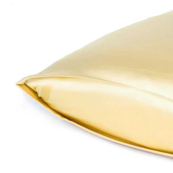 Pale Yellow Dreamy Set Of 2 Silky Satin Standard Pillowcases Homeroots Bed & Bath