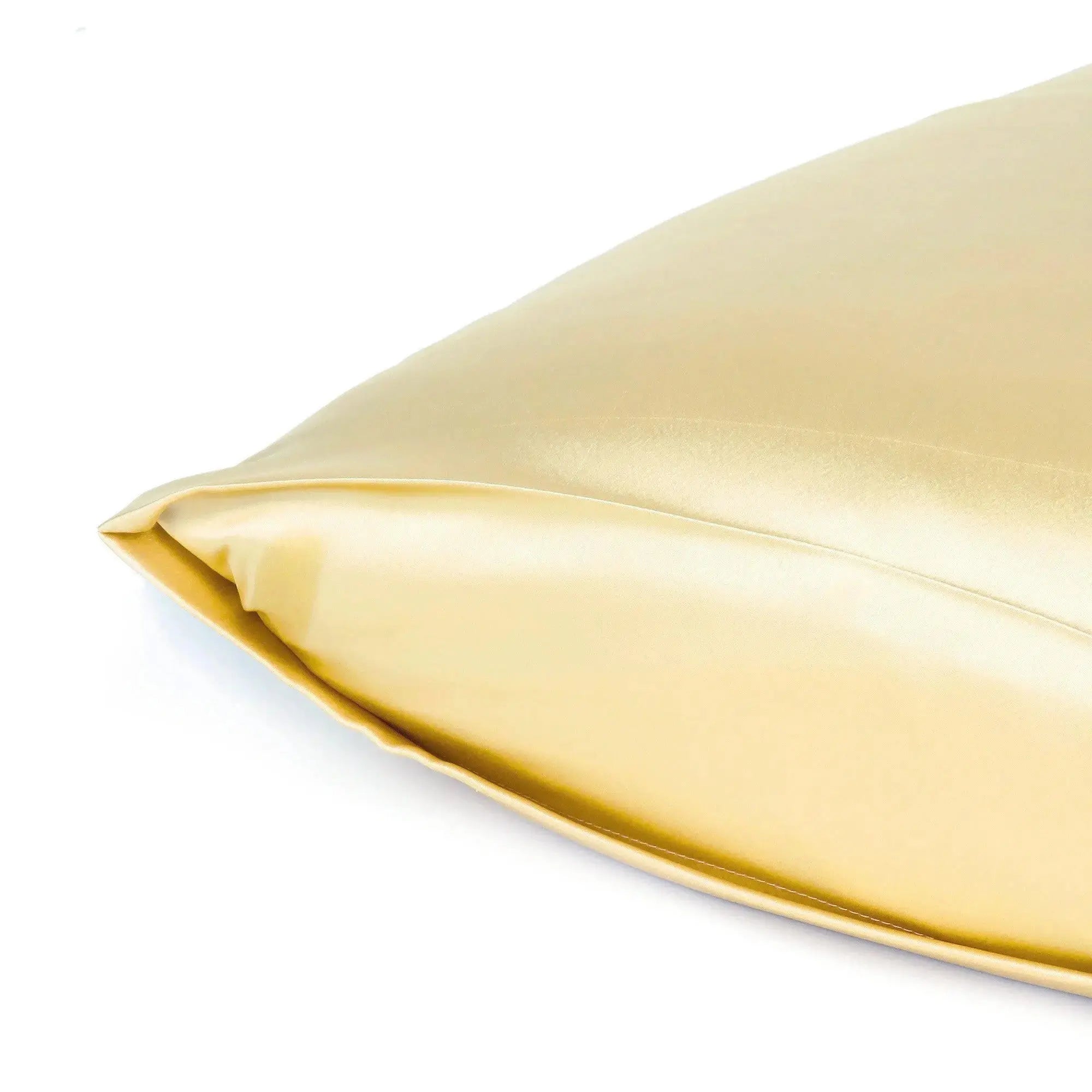 Pale Yellow Dreamy Set Of 2 Silky Satin Standard Pillowcases Homeroots Bed & Bath