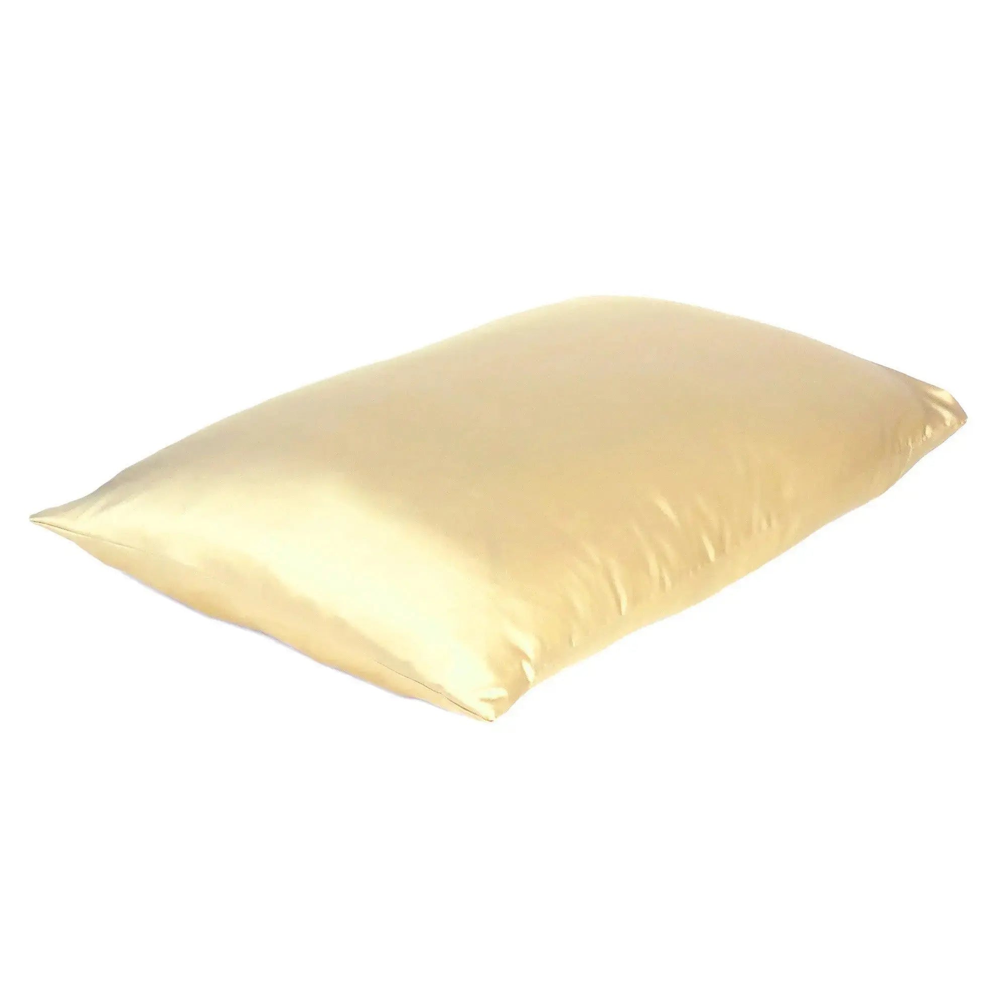 Pale Yellow Dreamy Set Of 2 Silky Satin Standard Pillowcases Homeroots Bed & Bath