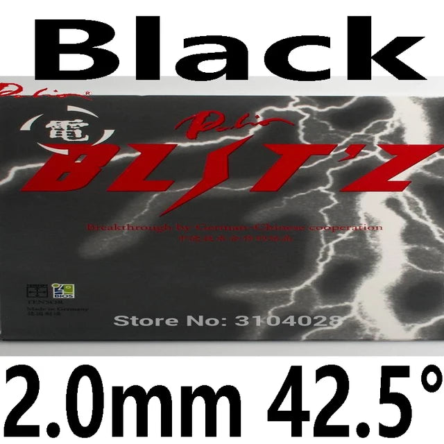 Palio official BLSTZ teble tennis rubber pimples in astringent fast attack with loop breakthrough Germany-Chinese cooperation BALCK 2.0mmH42.5