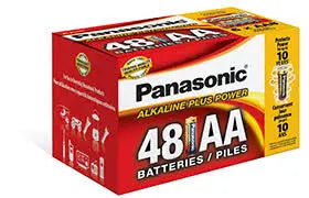 Panasonic Alkaline Size "aa" Plus Power 1 Box = 48 Batteries Blister Box Panasonic