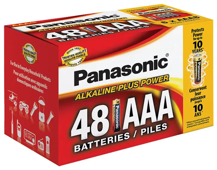 Panasonic Alkaline Size "aaa" Plus Power (48-pack) Blister Box Panasonic