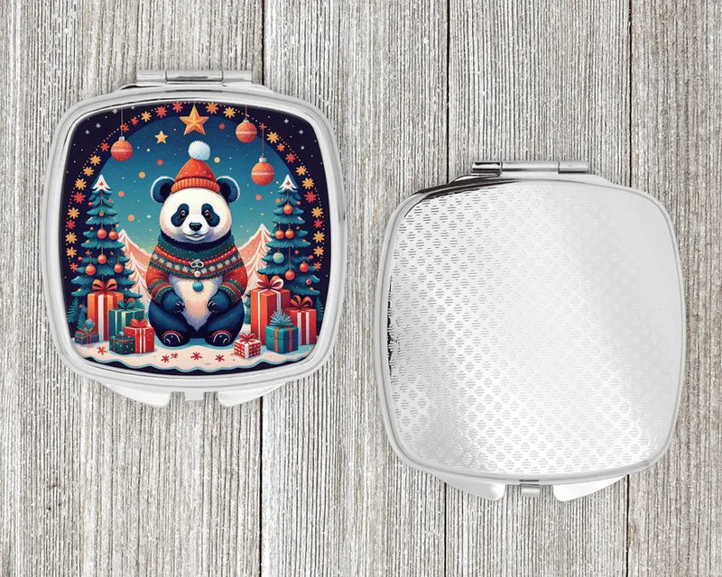 Panda Christmas Compact Mirror Caroline's Treasures