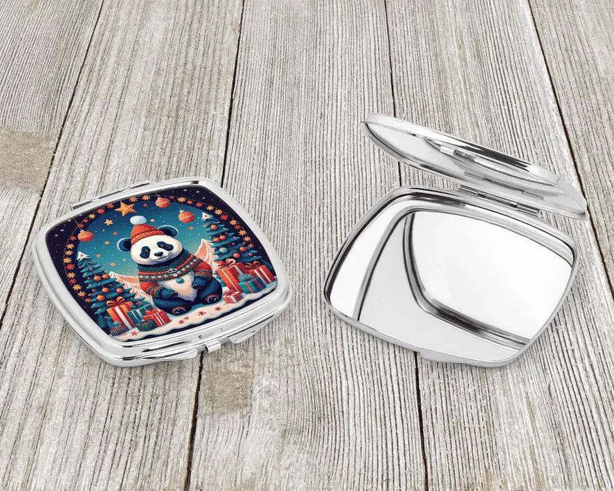 Panda Christmas Compact Mirror Caroline's Treasures