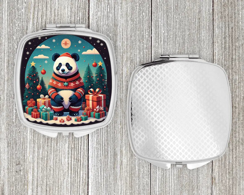 Panda Christmas Compact Mirror Caroline's Treasures