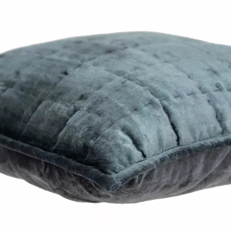 Parkland Collection Anajar Charcoal Solid Quilted Throw Pillow Parkland Collection