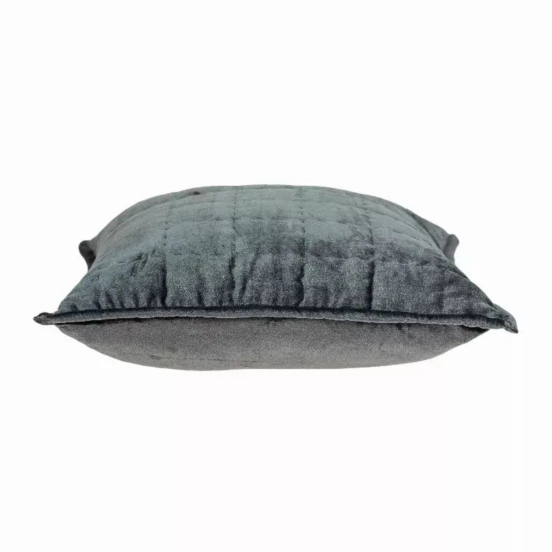 Parkland Collection Anajar Charcoal Solid Quilted Throw Pillow Parkland Collection