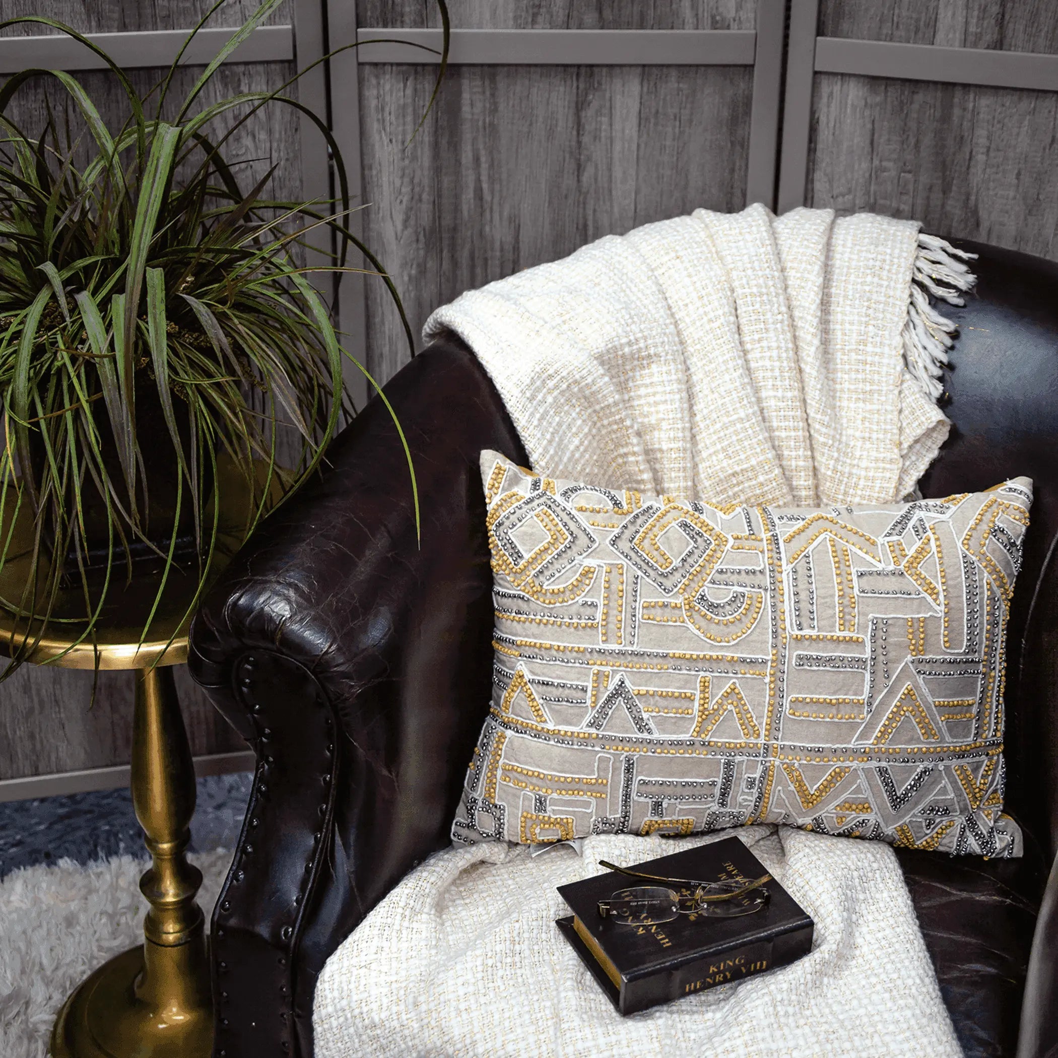 Parkland Collection Azar Contemporary Pillow Cover With Poly Insert Parkland Collection