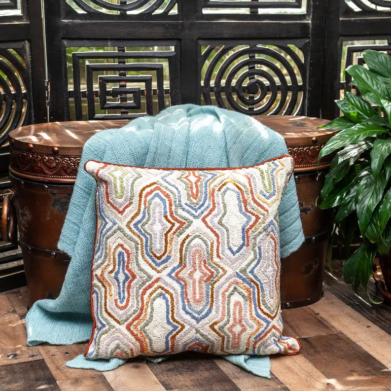 Parkland Collection Chava Transitional Multicolor Pillow Cover With Poly Insert Parkland Collection