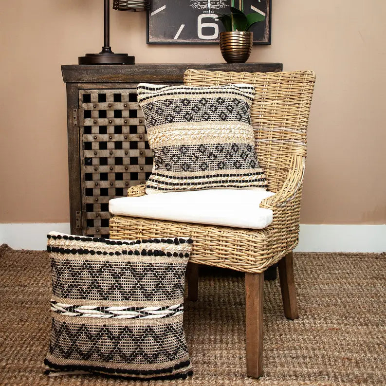Parkland Collection Ezra Transitional Beige Throw Pillow Parkland Collection