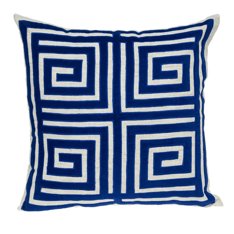 Parkland Collection Gio Contemporary Blue Pillow Cover With Poly Insert Parkland Collection