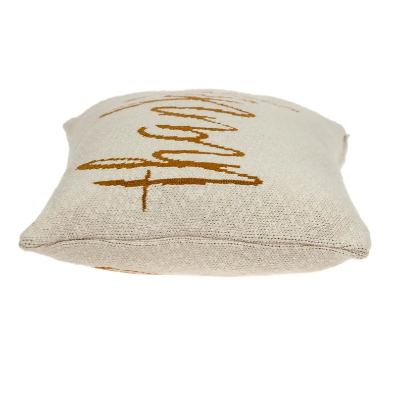Parkland Collection Gold_Thankful Transitional Beige Throw Pillow Parkland Collection