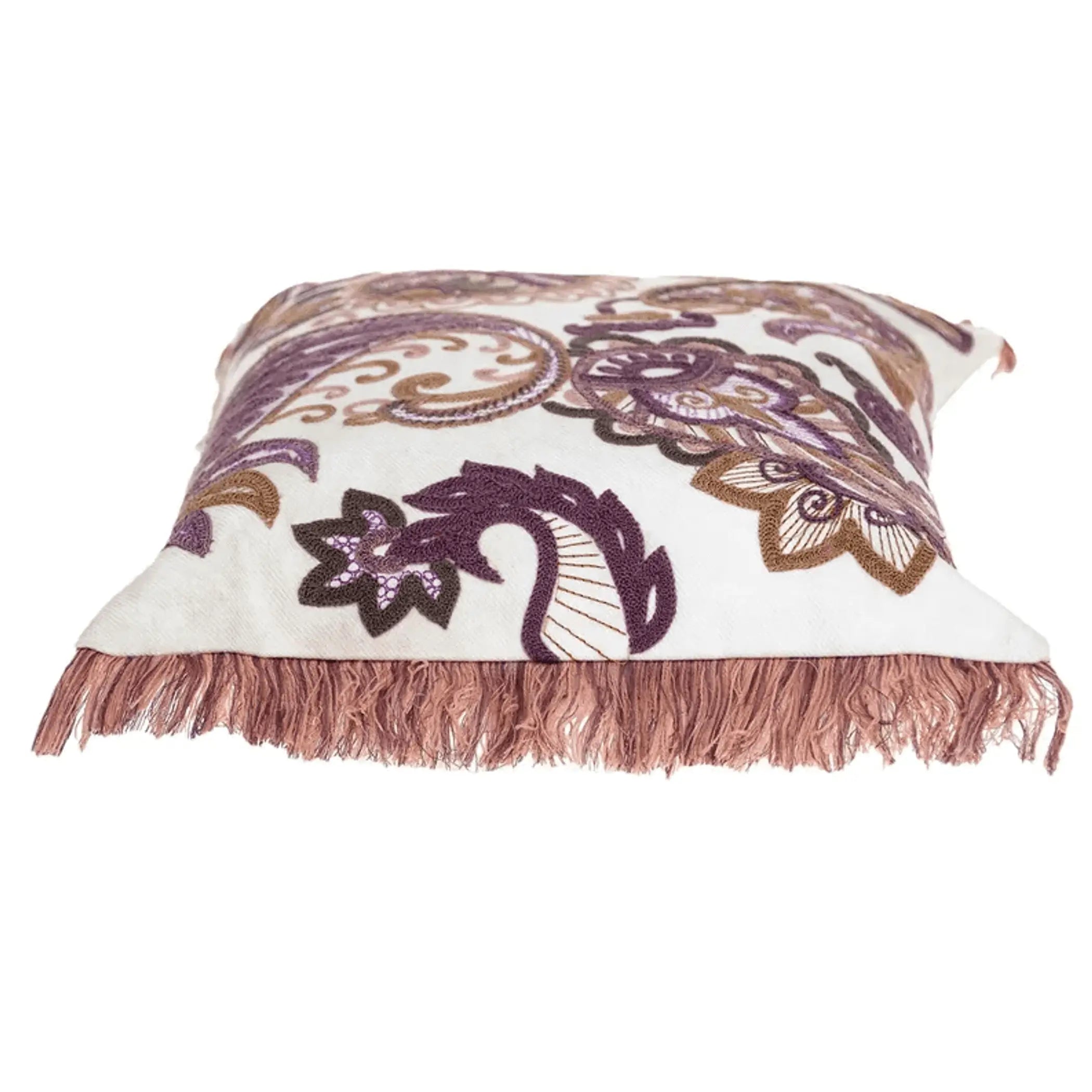 Parkland Collection Gracie Transitonal White Pillow Cover With Poly Insert Parkland Collection