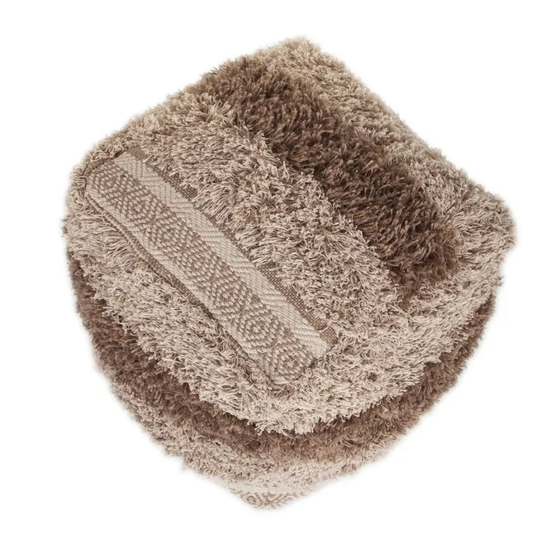 Parkland Collection Iliya Transitional Beige Pouf Parkland Collection