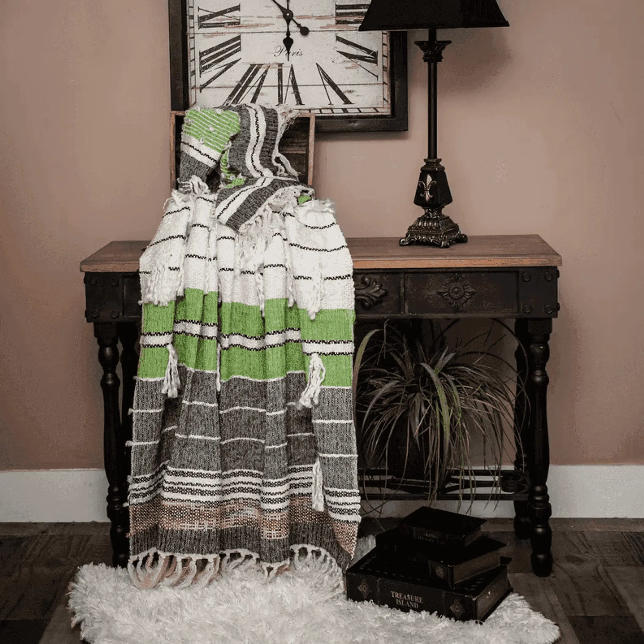 Parkland Collection Ira Eclectic Multicolor 52" x 67" Woven Handloom Throw Parkland Collection