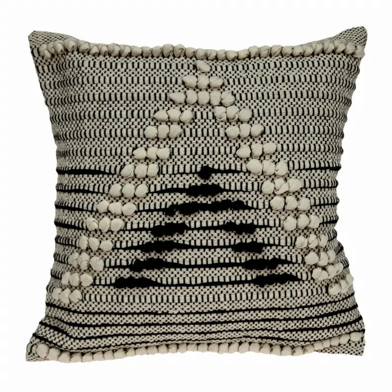 Parkland Collection Janice Bohemian Beige Pillow Cover With Poly Insert Parkland Collection