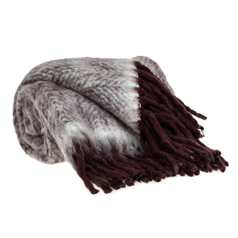 Parkland Collection Nagar Transitional Purple 52" x 67" WOVEN HANDLOOM Throw Parkland Collection