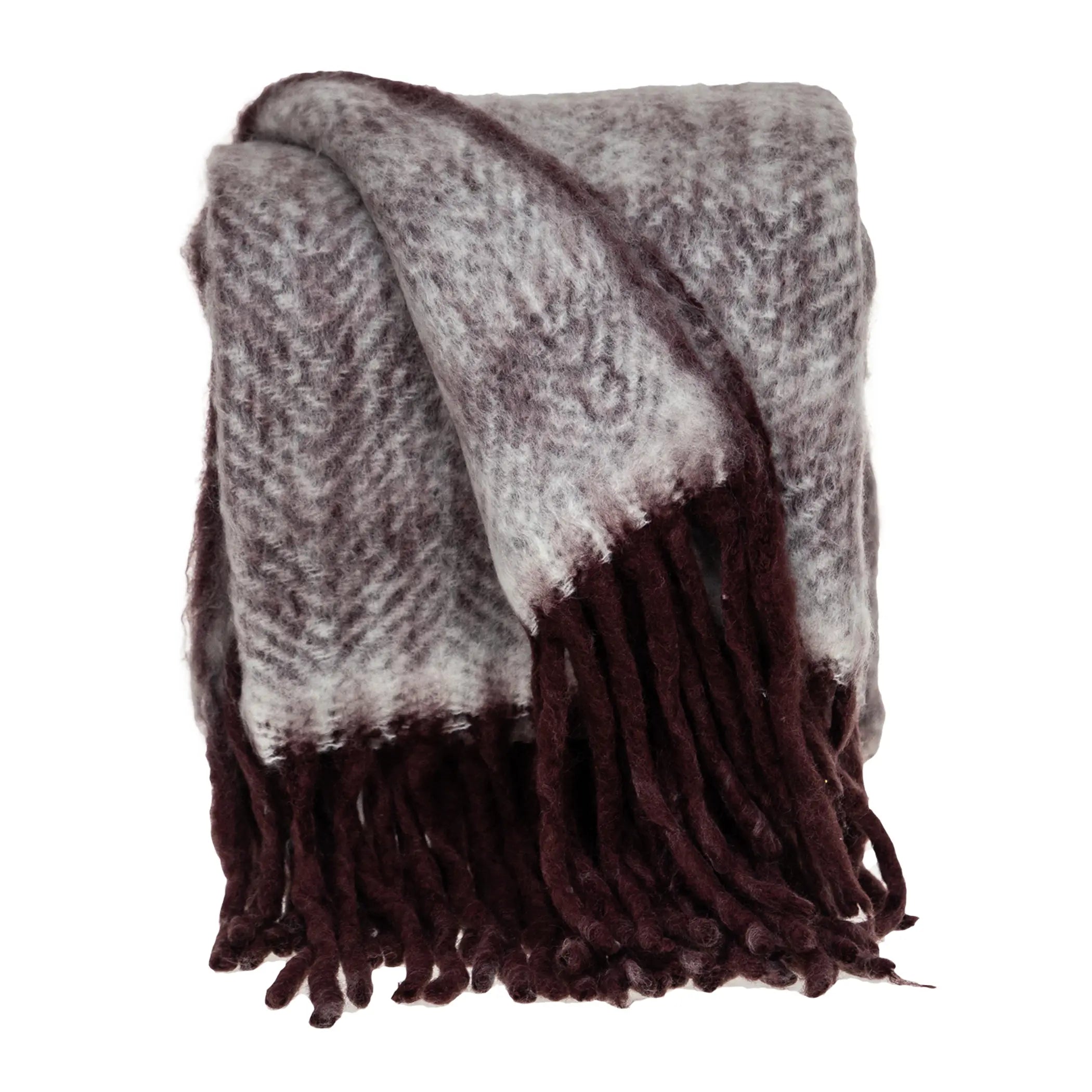Parkland Collection Nagar Transitional Purple 52" x 67" WOVEN HANDLOOM Throw Parkland Collection
