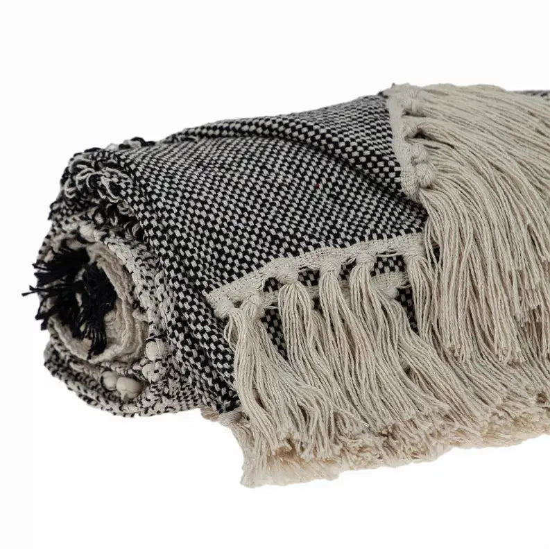 Parkland Collection Palak Eclectic Beige 52" x 67" WOVEN HANDLOOM Throw Parkland Collection