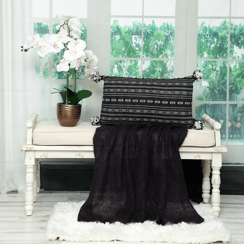 Parkland Collection Raven Transitional Black Throw Pillow Parkland Collection