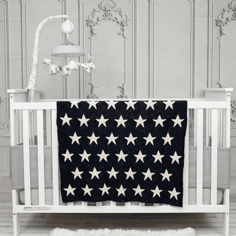 Parkland Collection Starry Starry Night Transitional KNITTED 32" X 40" Baby Blanket Parkland Collection