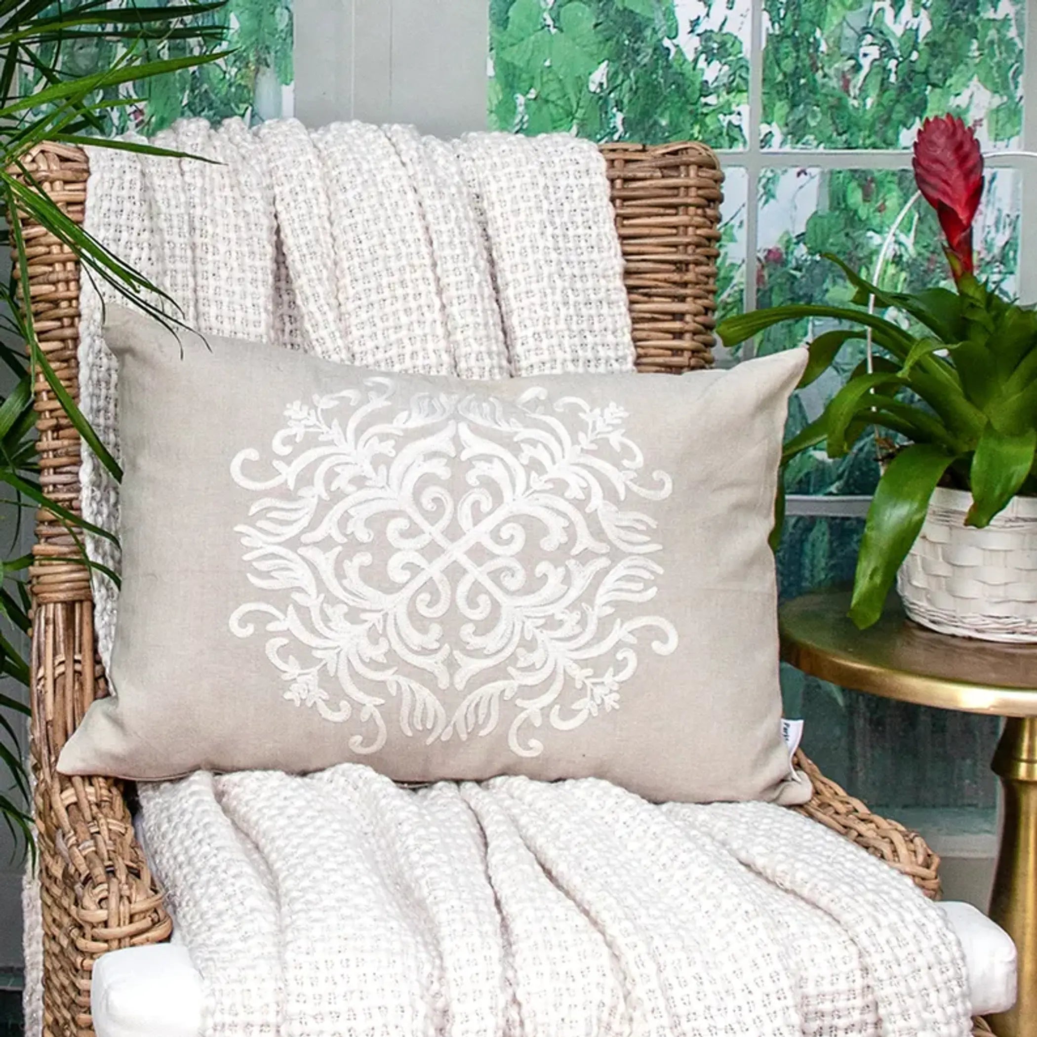 Parkland Collection Tara Beige Throw Pillow Parkland Collection