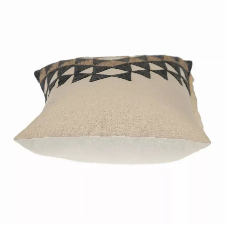 Parkland Collection Transitional Geometric Beige 14" x 20" Pillow Parkland Collection