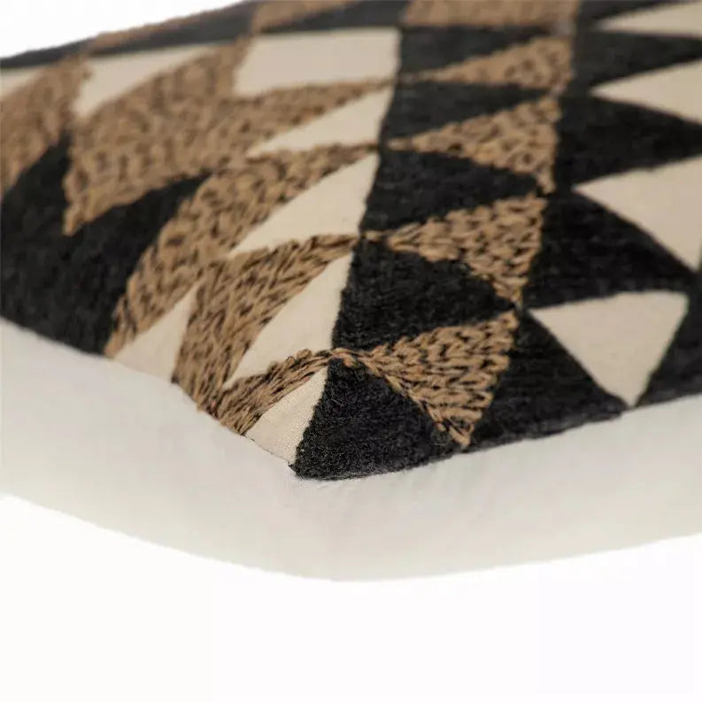 Parkland Collection Transitional Geometric Beige 14" x 20" Pillow Parkland Collection