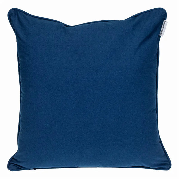 Parkland Collection Transitional Geometric Blue Square 20" x 20" Pillow Parkland Collection