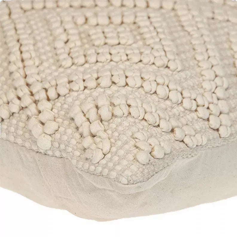 Parkland Collection Transitional Geometric Off-White 20" x 20" Pillow Parkland Collection