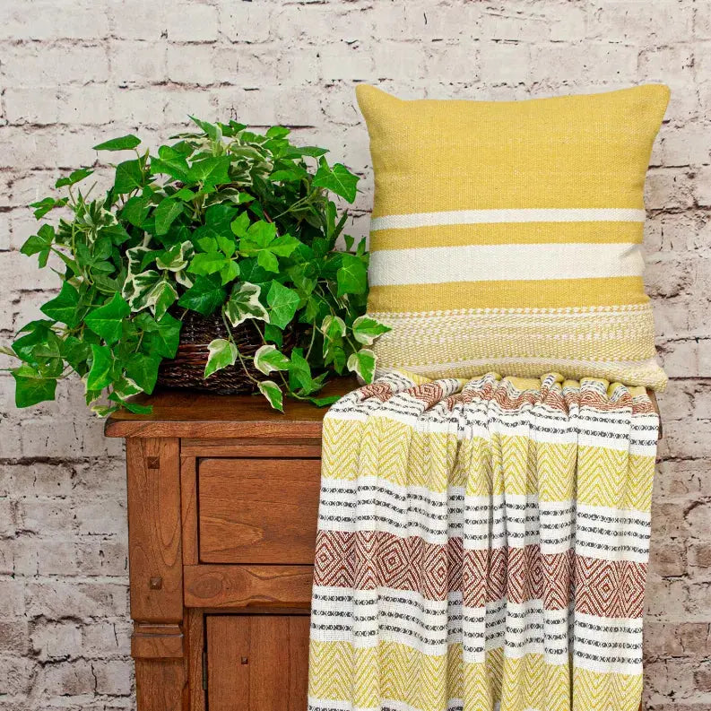 Parkland Collection Transitional Striped Square Pillow Parkland Collection