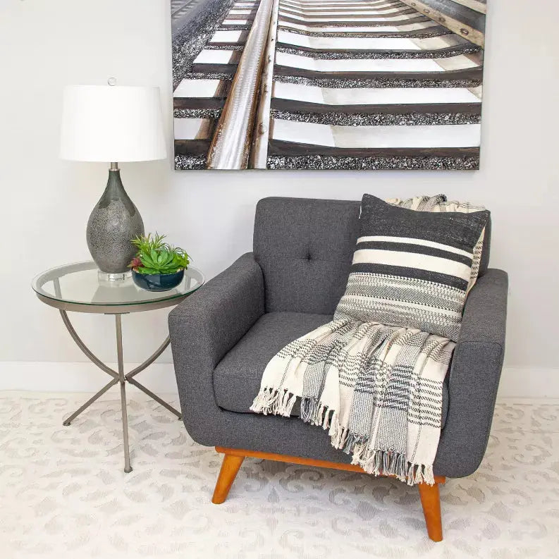 Parkland Collection Transitional Striped Square Pillow Parkland Collection