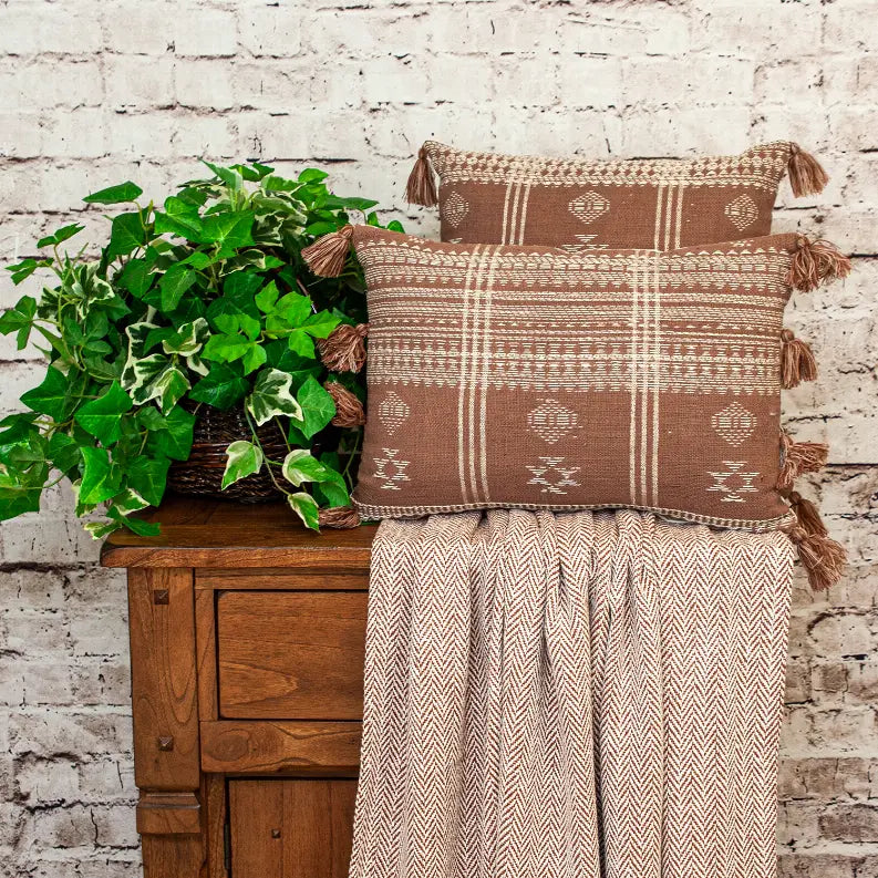 Parkland Collection Transitional Tribal Square 18" x 18" Pillow Parkland Collection