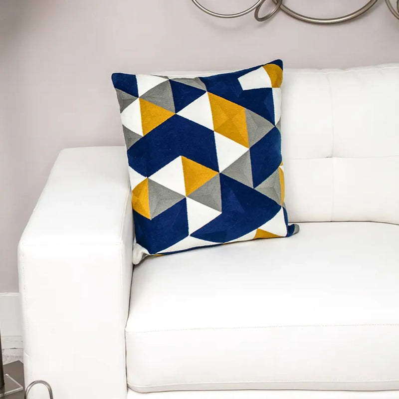 Parkland Collection Tringo Contemporary Multicolor Pillow Cover With Poly Insert Parkland Collection