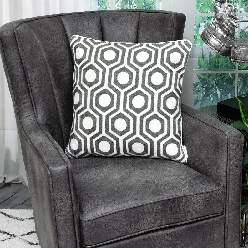 Parkland Collection Ursae Gray and White Throw Pillow Parkland Collection