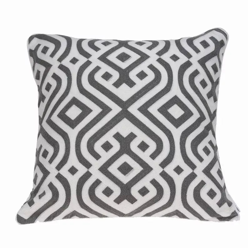 Parkland Collection Vega Gray and White Throw Pillow Parkland Collection