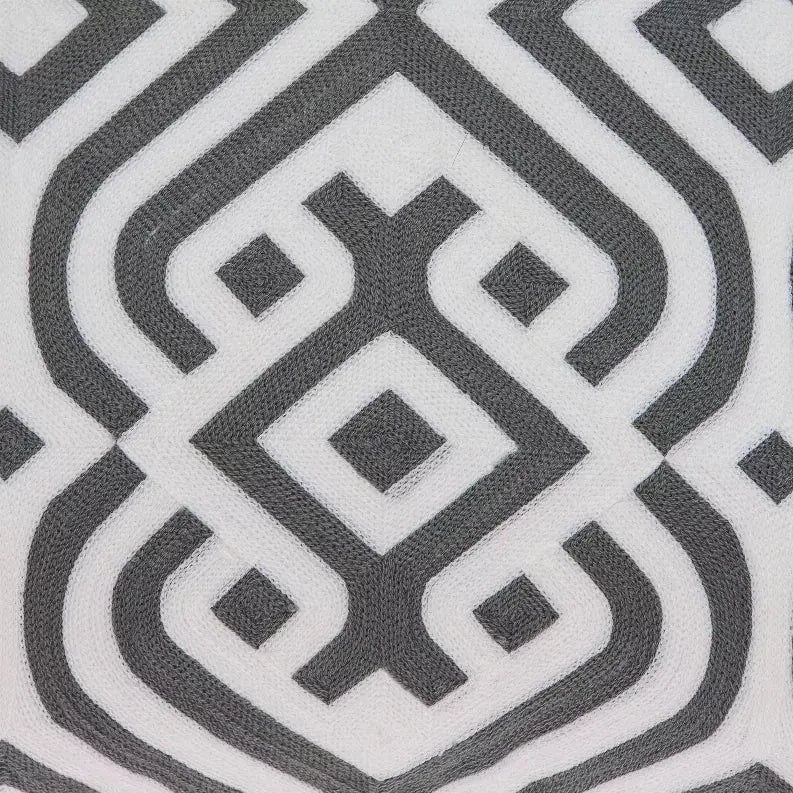 Parkland Collection Vega Gray and White Throw Pillow Parkland Collection