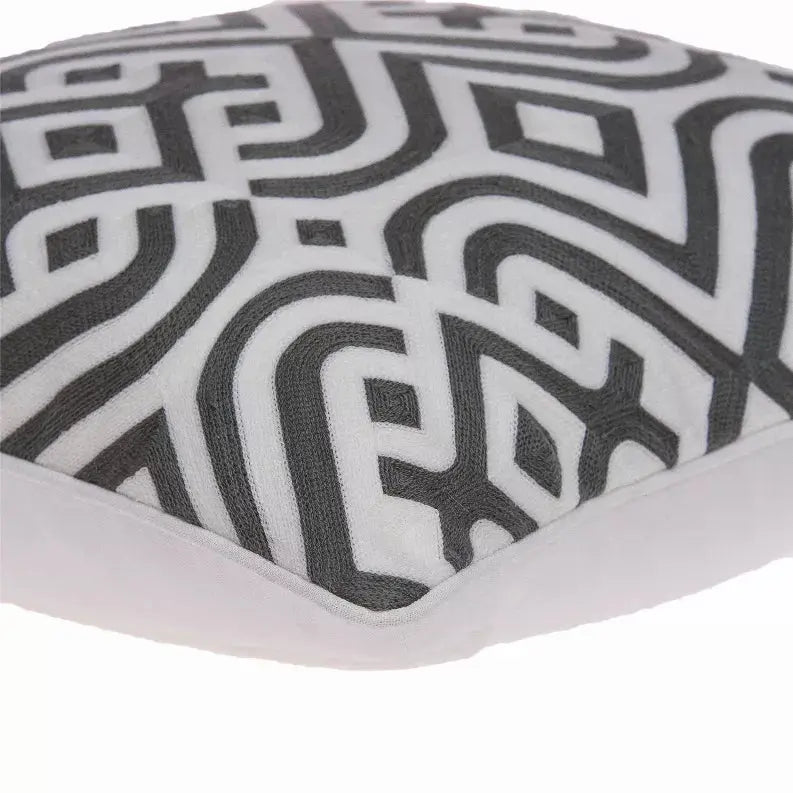 Parkland Collection Vega Gray and White Throw Pillow Parkland Collection