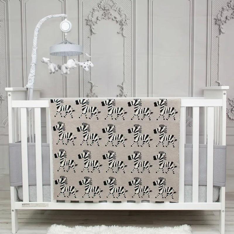 Parkland Collection Zara Transitional Gray Kinitted 32" X 40"  Baby Blanket Parkland Collection